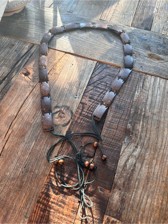 Accessories - Boho coconut (?) Wooden Bead Adjustable belt - Brown